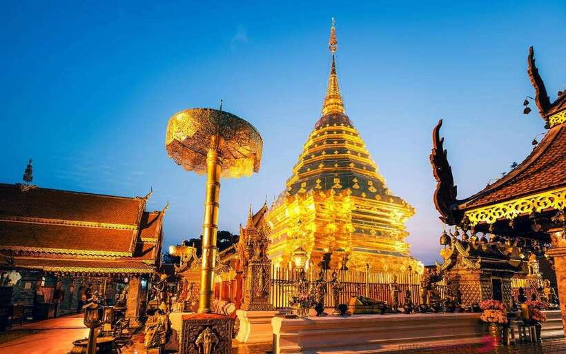 Chiang Mai: Doi Suthep and Wat Pha Lat Temple Evening Tour - The van plan and the 4-hour clock: pickup spots, travel time, and drop-offs