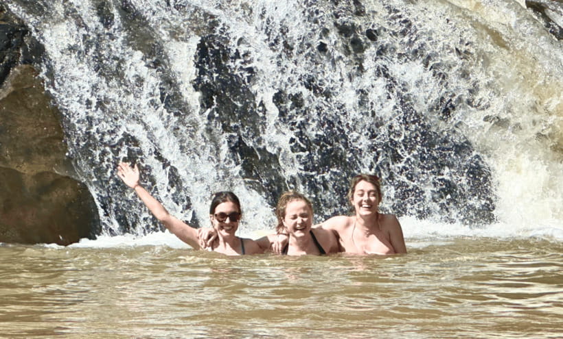 Chiang Mai: Ethical Half Day Elephant Sanctuary & Waterfall - Waterfall break and tea: swim time with no elephant bathing