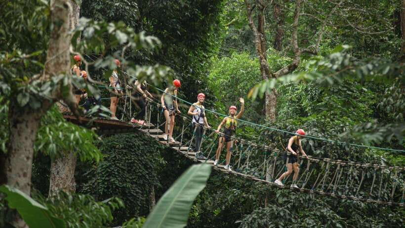 Chiang Mai: Sky Hawk Zipline Adventure With Optional ATV - Lunch break with a view: Thai buffet at Sky Hawk Café