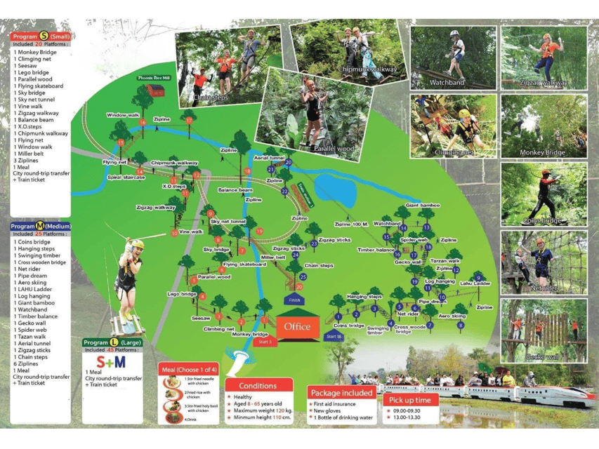 Chiang Mai: Zipline adventure with lunch & city hotel pickup - Your Route Through the Trees: High Rope Course vs Zipline