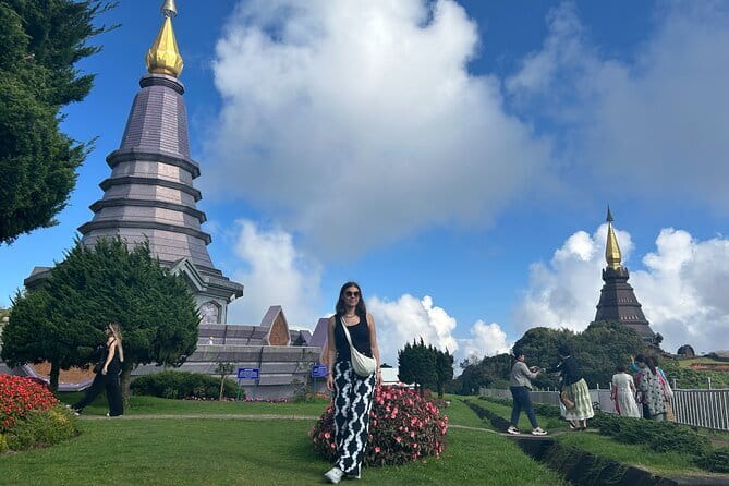 ChiangMai 1DayTour:Elephant Sanctuary,king&queen pagoda,waterfall - Elephant sanctuary: feeding, jungle walking, and river bathing