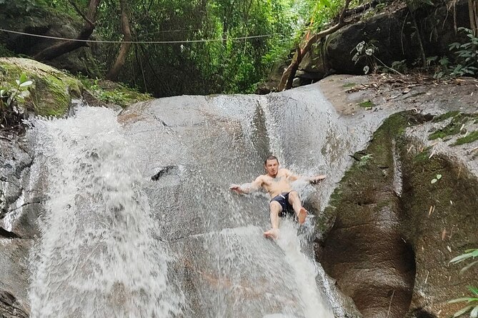 Elephant Experience and Hidden Jungle Waterfall Chiang Mai - The Mae Taeng waterfall: cooling off, swimming, and natural rock slides